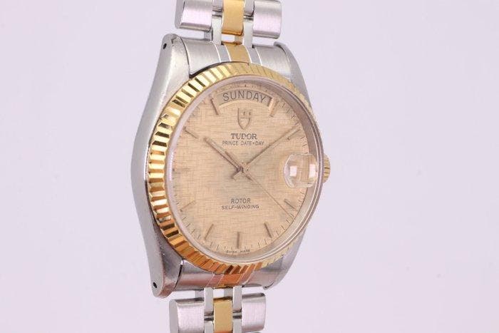 Tudor - Prince Date+Day - Zonder minimumprijs - 76213 | Gold, Handtassen en Accessoires, Horloges | Antiek