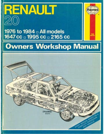 1976-1984 RENAULT 20 BENZINE VRAAGBAAK ENGELS