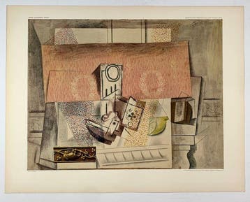 Pablo Picasso (1881-1973) - Still life with red wallpaper -