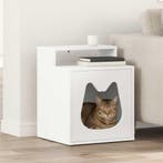 vidaXL Kattenhuis Wit 42,5 x 40 x 53,5 cm Bewerkt hout, Verzenden