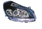Renault Clio 2005-2008 Koplamp Zwart Rechts (Koplampen), Verzenden, Nieuw, Renault