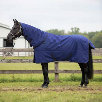 vidaXL Paardendeken Volledig marineblauw 145 cm Polyester, Dieren en Toebehoren, Verzenden, Nieuw