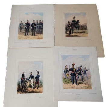 Lith. Ch. Villain - Galerie Militaire - Gravures Armée Belge