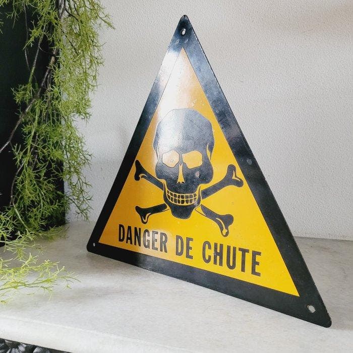 Zeldzaam & Antiek, Emaille Verbodsbord, Danger De, Antiek en Kunst, Antiek | Wandborden en Tegels