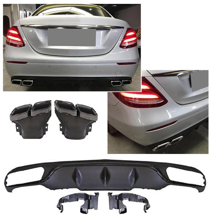 Geschikt voor Mercedes W213 E-Klasse pre-facelift diffuser +, Auto diversen, Auto-accessoires, Verzenden