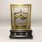 Congreve rolling ball clock - Verguld messing uurwerk onder, Antiek en Kunst