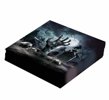 Halloween Servetten Kerkhof 33cm 12st, Verzenden, Nieuw