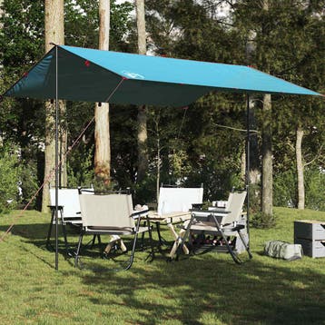 vidaXL Kampeerluifel waterdicht 360x294 cm blauw, Verzenden, Nieuw