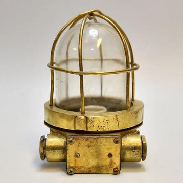 Wandlamp - Messing, Glas