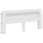 vidaXL Hoofdeinde Kast met opslag Hoogglans Wit, Huis en Inrichting, Slaapkamer | Bedden, Verzenden, Nieuw