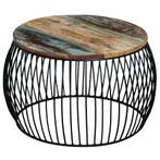 Salontafel hout 68cm | Retour deal | 34% korting, Huis en Inrichting, 50 tot 100 cm, Handgemaakt / Uniek, Verzenden, Rond