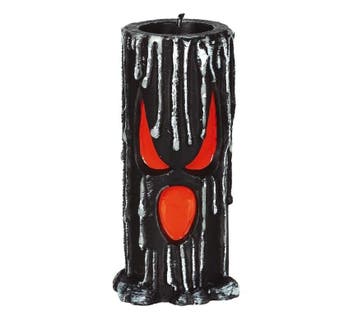 Halloween Kaars Rood Gezicht 15cm, Verzenden, Nieuw