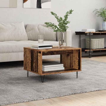 vidaXL Salontafel Oud hout 60 x 50 x 40 cm Bewerkt hout, Huis en Inrichting, Verzenden, Nieuw