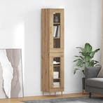 vidaXL Highboard 2 pcs Artisan Eiken Glas, Huis en Inrichting, Verzenden, Nieuw