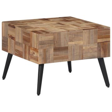 vidaXL Salontafel 55x55x40 cm massief gerecycled teakhout, Verzenden, Nieuw