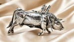Figuur - El toro en plata - .925 zilver, Antiek en Kunst