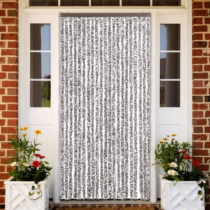 vidaXL Vliegengordijn 90x200 cm chenille bruin en beige, Bricolage & Construction, Fenêtres & Moustiquaires, Envoi
