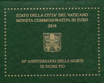 Vaticaan. 2 Euro 2018 Padre Pio + Patrimonio Culturale