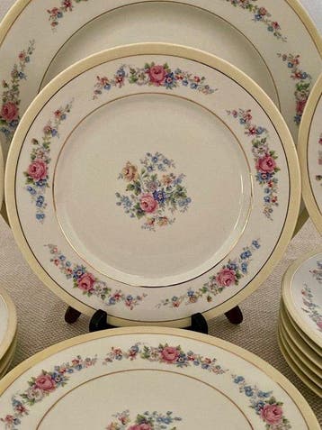 Limoges HT / Henri Thabard - Tafelservies (14) - Art Deco -, Antiek en Kunst