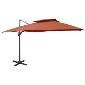 vidaXL Zweefparasol met dubbel dak 300x300 cm, Verzenden