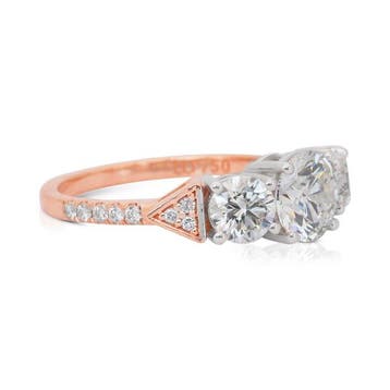 Ring - 18 karaat Roségoud - 2.77ct. tw. Diamant (Natuurlijk)