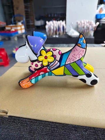 Romero Britto (1963) - Running Puppy