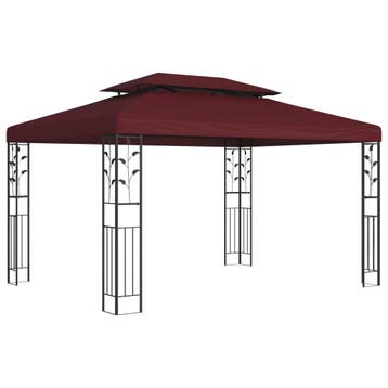 vidaXL Prieel 3,97 x 2,96 x 2,68 m Wijnrood Polyester en, Verzenden, Nieuw