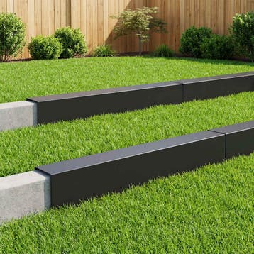 vidaXL Afdekprofiel voor tuinranden 10 st 100 x 20 x 15 cm, Verzenden
