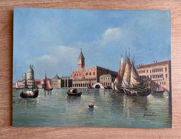 European School (XX) - Oleo sobre tabla Venecia