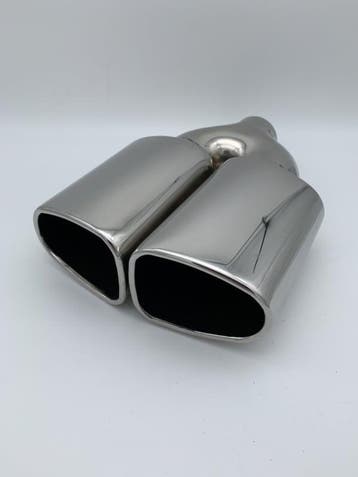 Uitlaat Sierstuk RVS Dubbel ovaal – 2 x 95X70mm, Auto-onderdelen, Ophalen of Verzenden, Nieuw