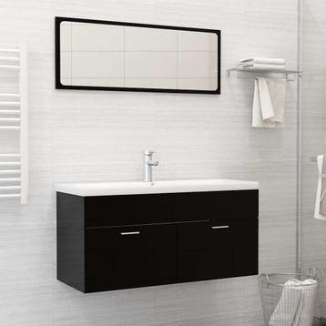 vidaXL Inbouwwastafel met kraan 101x39x18 cm keramiek wit, Verzenden, Nieuw