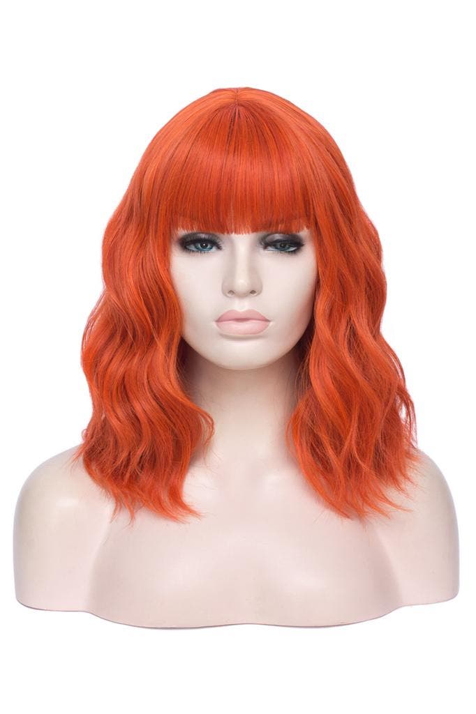 KIMU® Luxe Oranje Pruik Schouderlengte Rechte Pony Krullen R, Vêtements | Femmes, Costumes de carnaval & Vêtements de fête, Enlèvement ou Envoi