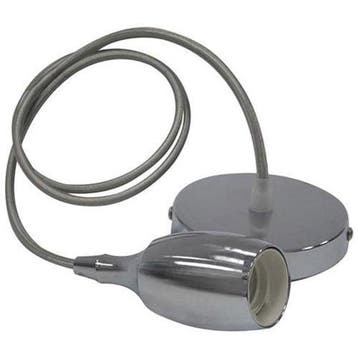 Industriële LED Hanglamp Woby - Ronde LED Lamp Mat Chroom Al, Huis en Inrichting, Lampen | Hanglampen, Verzenden, Nieuw