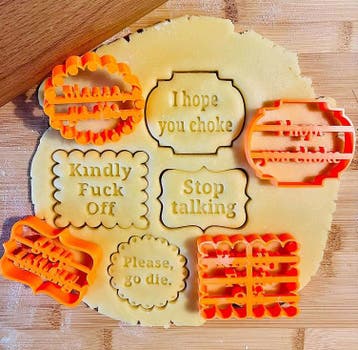 Koekjes Uitstekers Onaardige Scheldwoorden Vorm Mallen, Verzenden, Nieuw