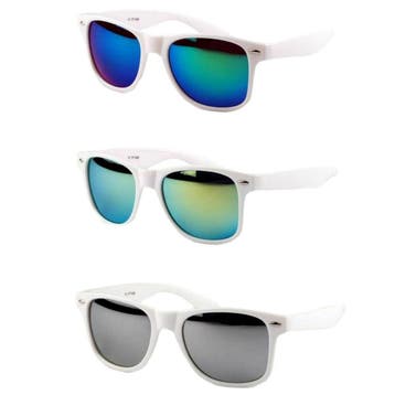 Fako Fashion - Zonnebrillen Set Wit - Heren Zonnebril -, Verzenden, Nieuw