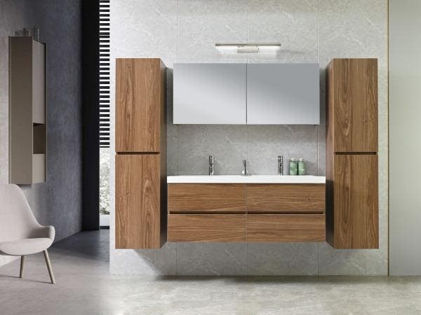 Veiling - badkamermeubel incl. spiegel/kranen 120x47cm, Maison & Meubles, Salle de bain | Meubles de Salle de bain