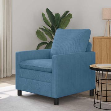 vidaXL bank / zetel Blauw 76 x 81 x 87,5 cm Stof, Verzenden