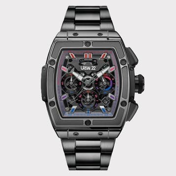 URBN22 - Skeleton - GunMetal - Seiko - Chronograph - New -, Handtassen en Accessoires, Nieuw