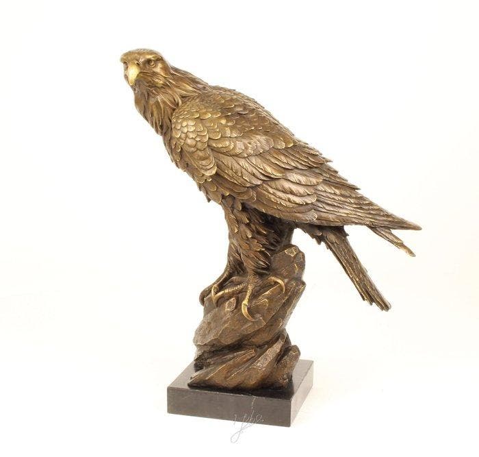 sculptuur, Beautiful Majestic Eagle in Bronze — Large, Antiek en Kunst, Curiosa en Brocante