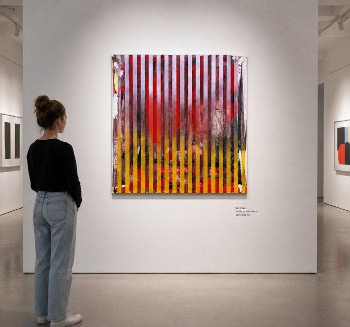 Tessa L Escobar - Umbral de la memoria. Acrílico sobre, Antiquités & Art, Art | Peinture | Moderne