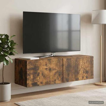 vidaXL Wandmontage TV-kast Gerookt eiken 98 x 31 x 30 cm, Verzenden, Nieuw