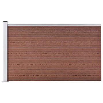 vidaXL Schutting 175x105 cm HKC bruin, Verzenden, Nieuw