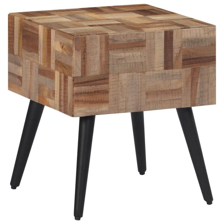 vidaXL Bijzettafel 40x40x45 cm massief gerecycled teakhout, Maison & Meubles, Tables | Tables d'appoint, Envoi