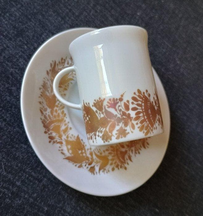 Rosenthal - Koffieservies (20) - Foglia oro - 24 kt goud -, Antiek en Kunst, Antiek | Meubels | Tafels