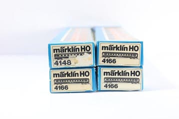 Märklin H0 - 4148/4166 - Modeltrein personenwagen (3) - 4, Nieuw