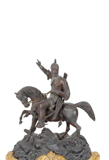 Figurale pendule Renaissance Messing, Brons - 1850-1900