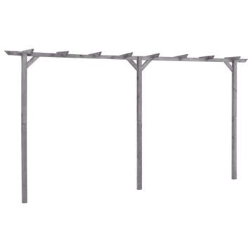vidaXL Pergola 400x40x205 cm geïmpregneerd grenenhout grijs, Verzenden
