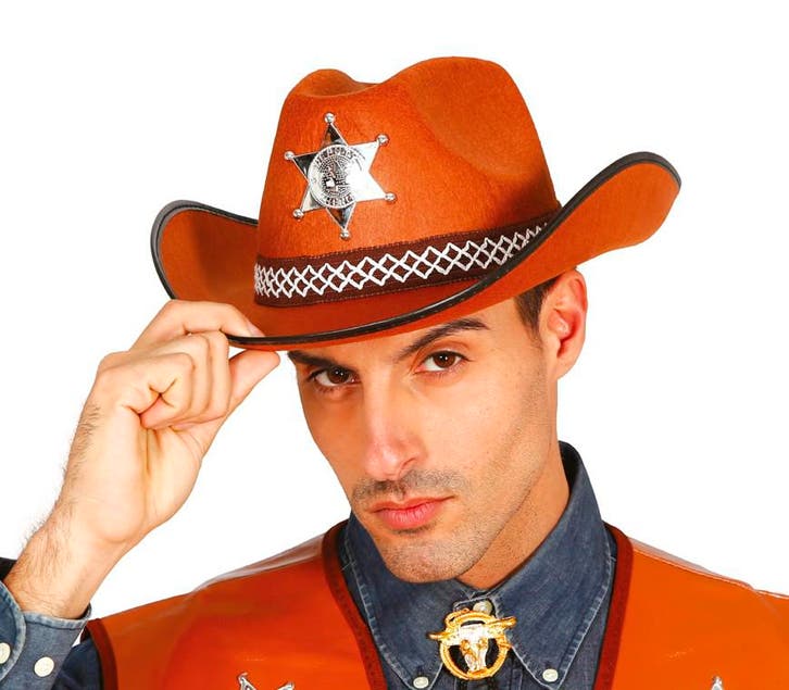 Sheriff Hoed Bruin, Hobby en Vrije tijd, Feestartikelen, Nieuw, Verzenden
