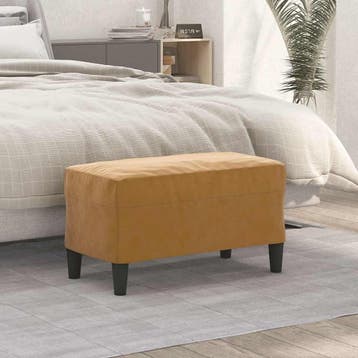 vidaXL Bankje 70x35x41 cm fluweel bruin, Verzenden, Nieuw