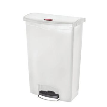 Pedaalemmer | Slim Jim | Kunststof (Wit) | 90L | Klapdeksel, Verzenden, Nieuw in verpakking